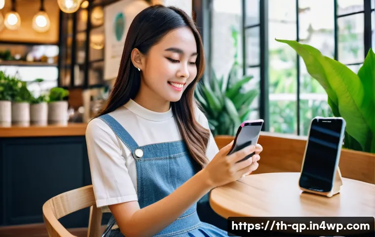 AR 기반 이커머스의 상호작용 디자인 트렌드 - **Prompt:** A young Thai woman in her early twenties is browsing an online clothing store on her sma...