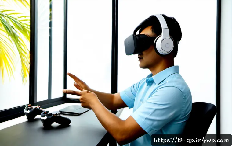 Home 17 XR 콘텐츠의 상호작용 디자인을 위한 체크리스트 - Photorealistic UX design workshop in a modern Bangkok creative studio, Thai XR designer wearing a li...
